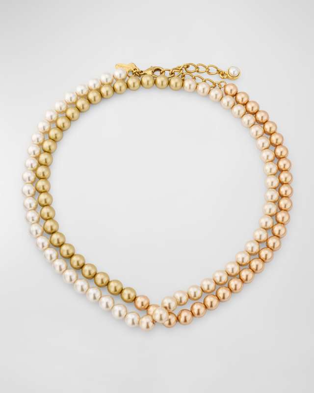 Long Pearly Necklace, 35"L